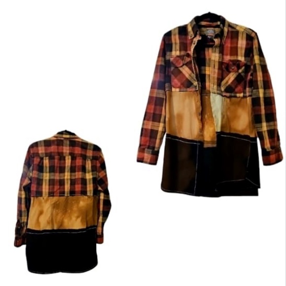 Tops - Upcycled Flannel top (Long)